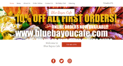 Desktop Screenshot of bluebayoucafe.com
